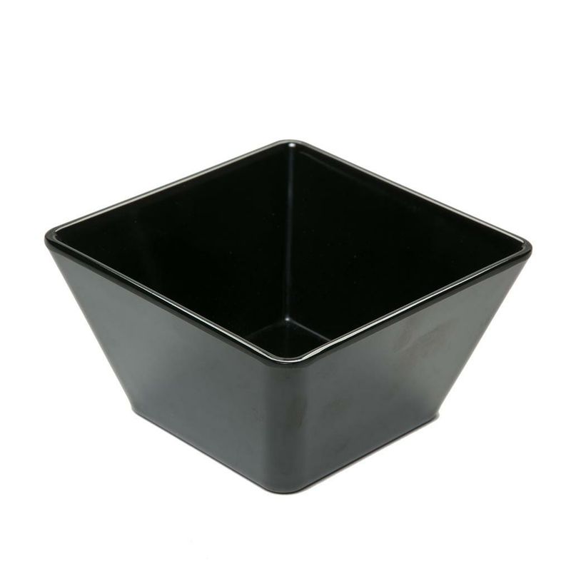 Coppetta Quadra 9 x 9 cm Nero Melamina - Tirolix