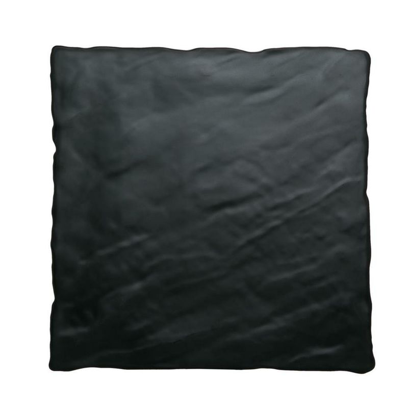 Vassoio Quadrato 35 x 35 cm Nero Melamina Ardesia - Tirolix