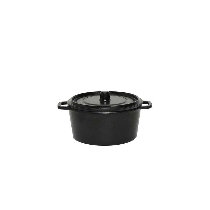 Casseruola Servizio con Coperchio 10 cm Nero Melamina - Tirolix