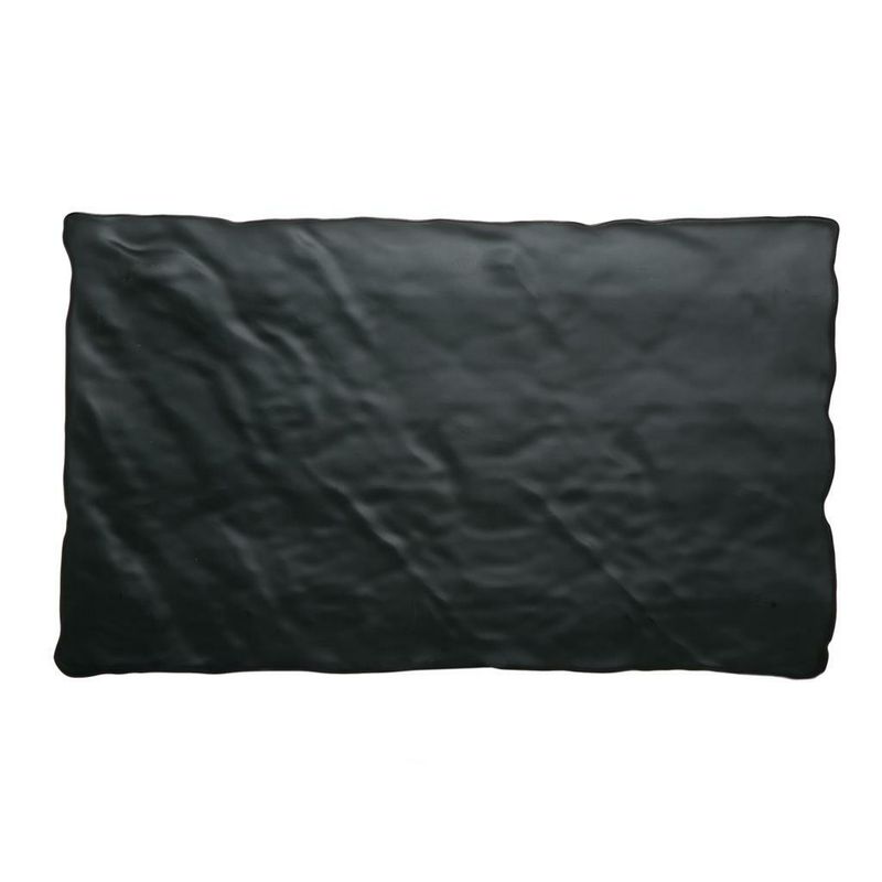 Vassoio Rettangolare 30 x 50 cm Nero Melamina Ardesia - Tirolix