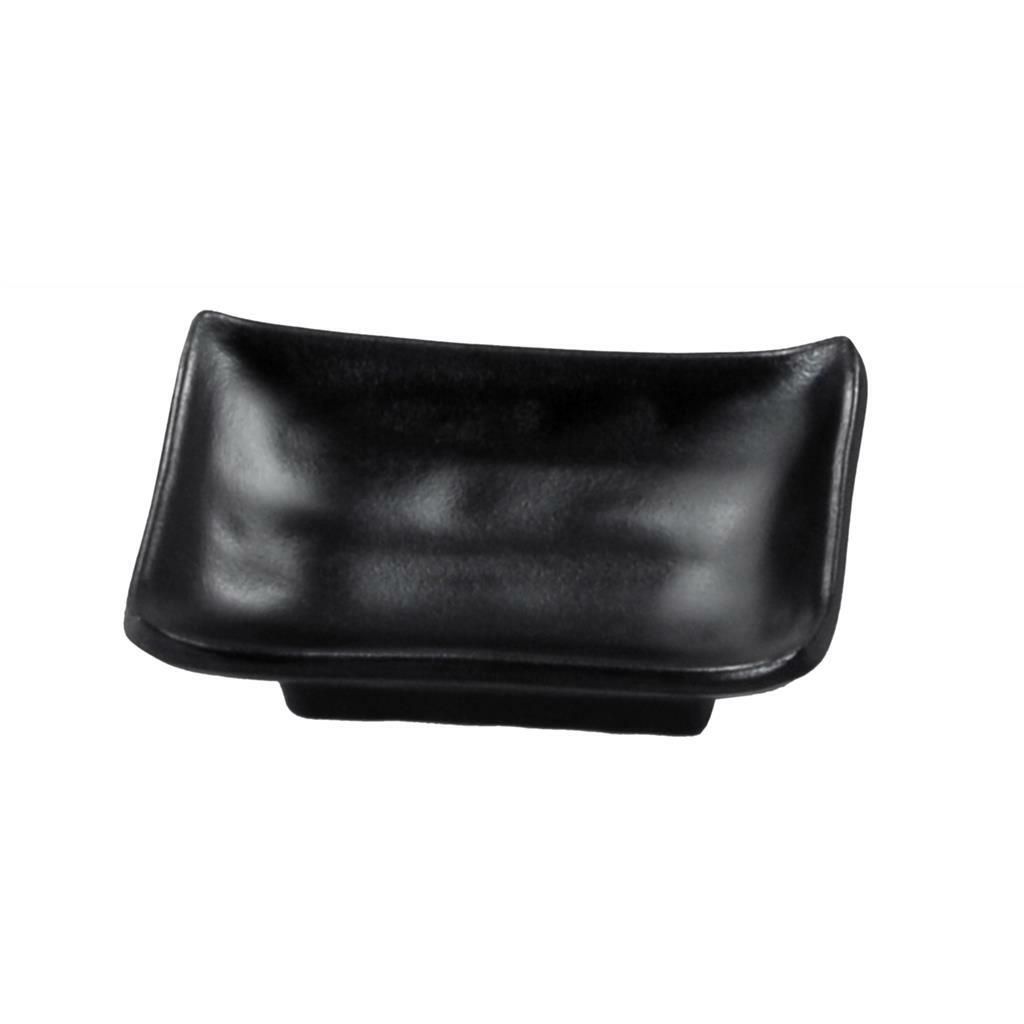 Piattino Rettangolare 10 x 6,5 cm Nero Melamina - Tirolix