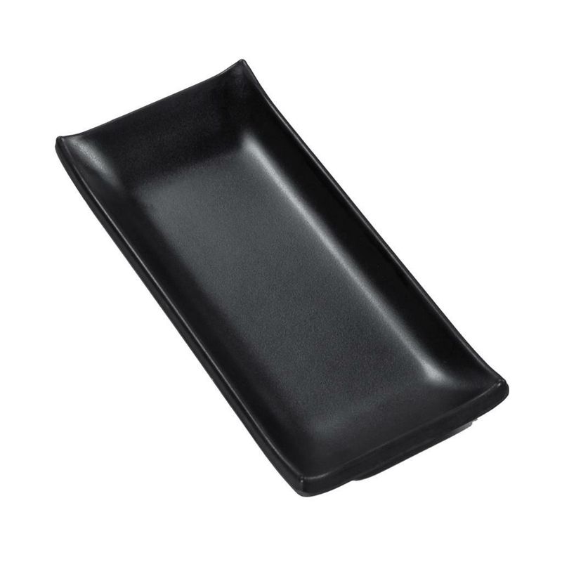 Piatto Rettangolare 23 x 10 cm Nero Melamina - Tirolix