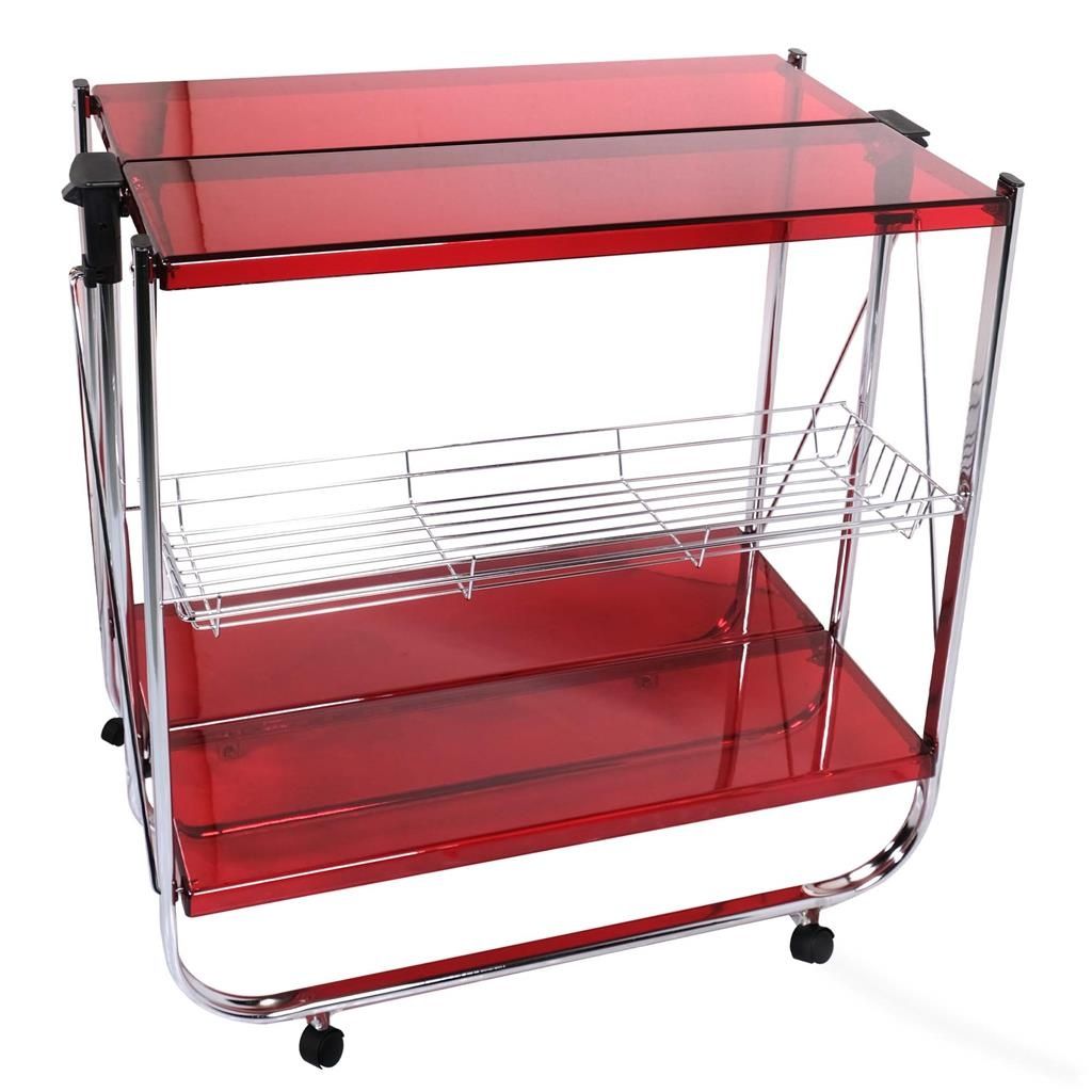 Carrello Pieghevole 60 x 40 cm Bridge Rosso - Tirolix