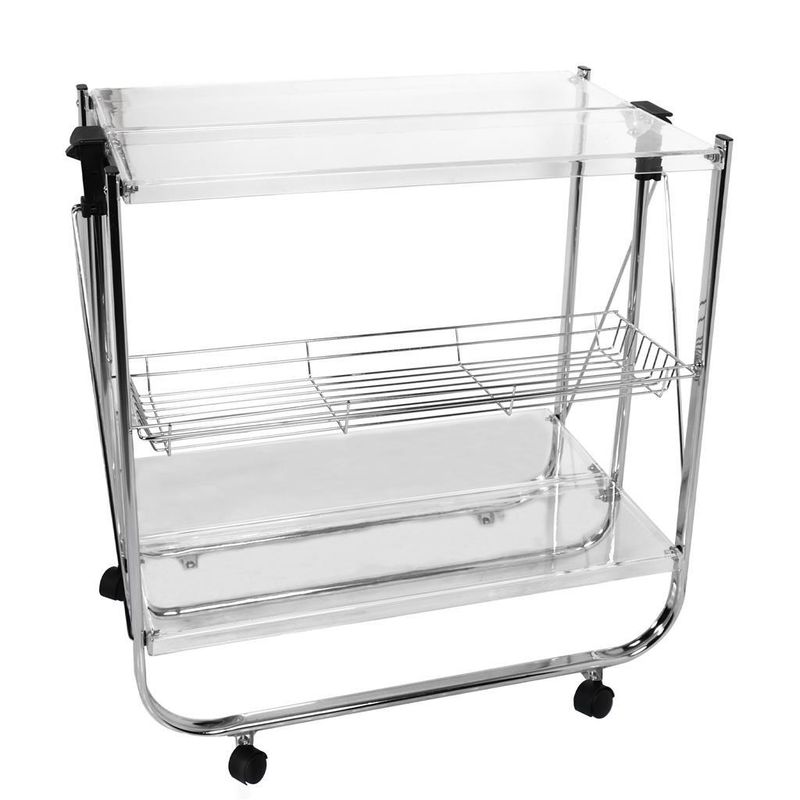 Carrello Pieghevole 60 x 40 cm Bridge Trasparente - Tirolix