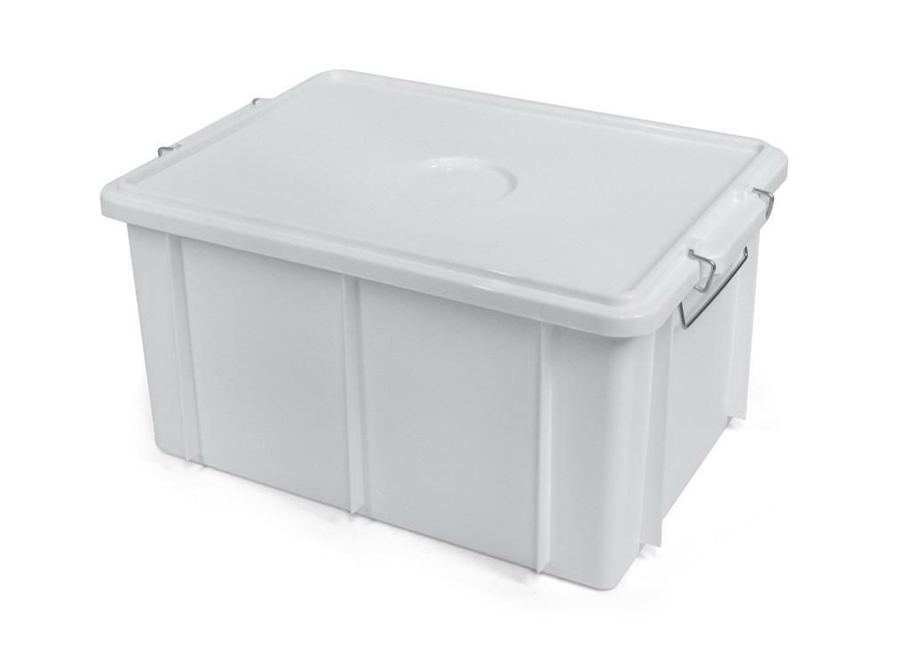 Cassetta con Coperchio 62 x 40 cm Bianco Box - Giganplast