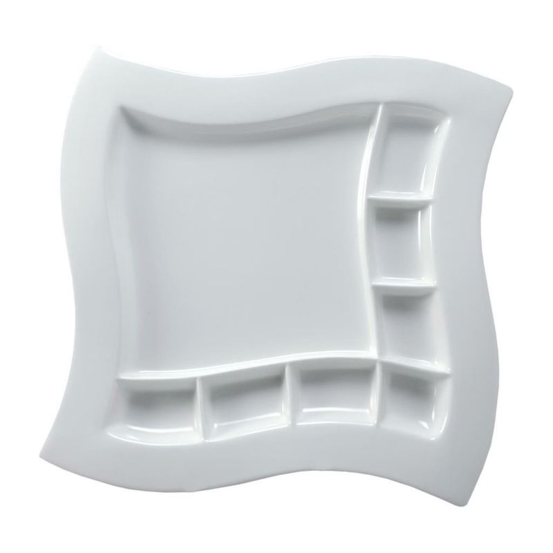 Piatto Quadro Onda con Scomparti 35 cm Plates - Tirolix