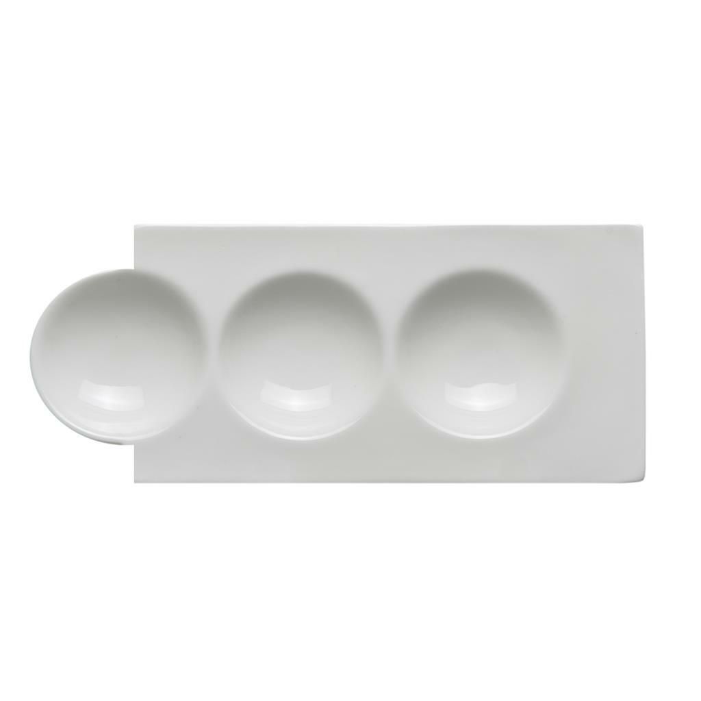 Vassoio Rettangolare 3 Scomparti 25 x 10 cm Antipastiere - Tirolix