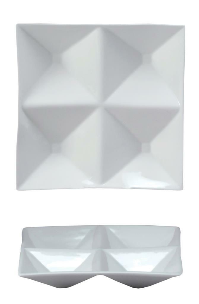 Antipastiera Quadra 4 Scomparti 26 x 26 cm Antipastiere - Tirolix