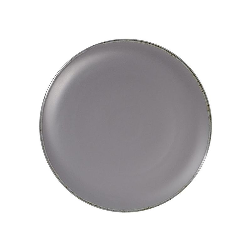 Piatto Piano Coupe 28 cm Saturno Neutral Grigio - Costa Verde