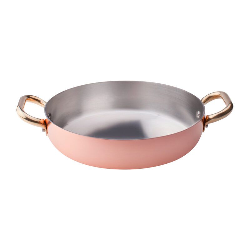 Tegame 36 cm Rame Liscio Stagnato 2 mm - Agnelli