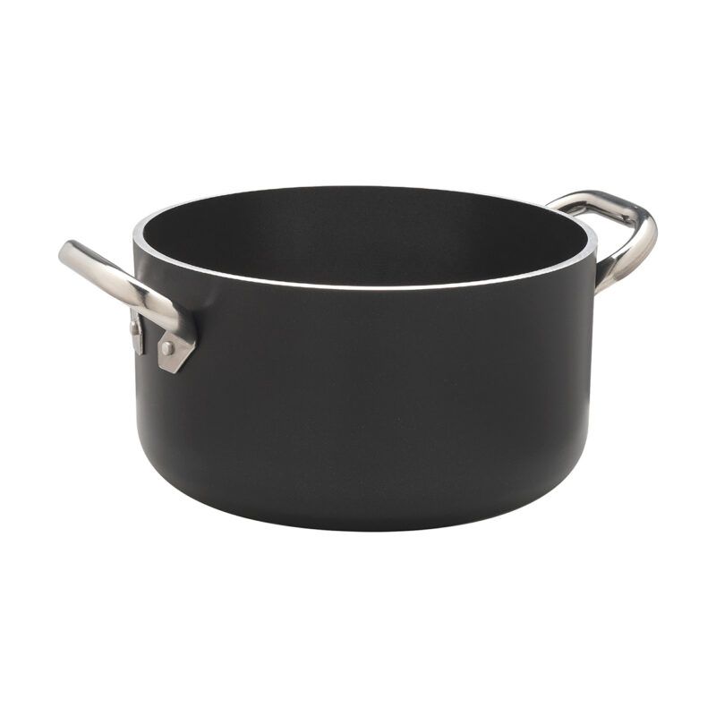 Casseruola Alta 2 Manici 16 cm al Black 5 mm Radiante - Agnelli