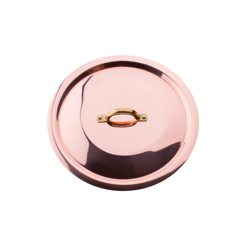 Coperchio 28 cm Rame Liscio Stagnato 2 mm - Agnelli