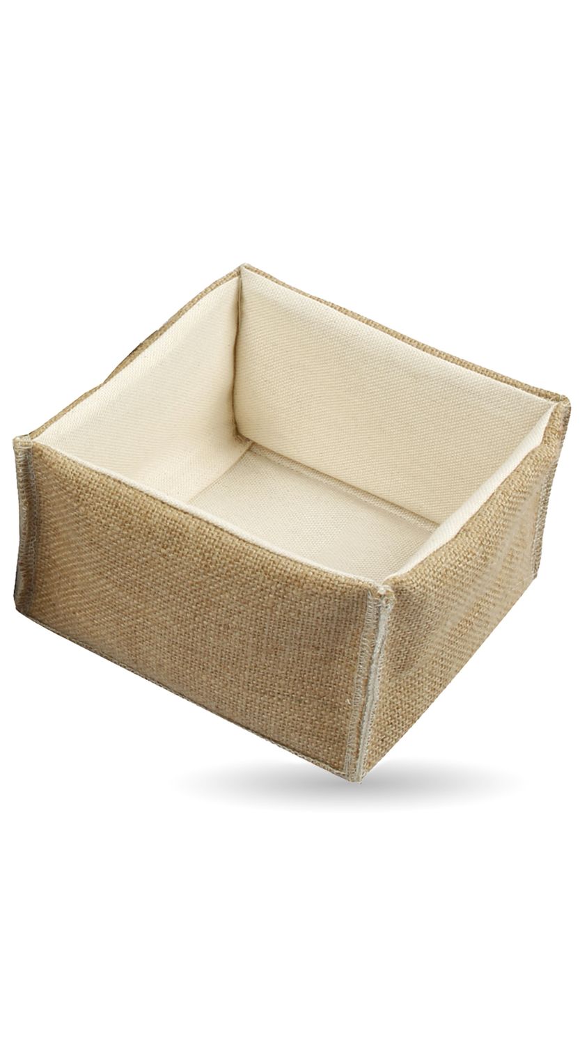 Cestino Pane Quadro 14 x 14 cm Juta/Beige - Abert