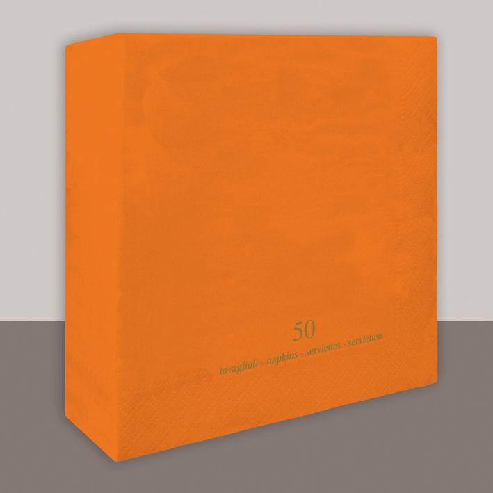 Tovagliolo Mandarino 2 Veli 40x40 cm 1200 Pezzi - Tirolix