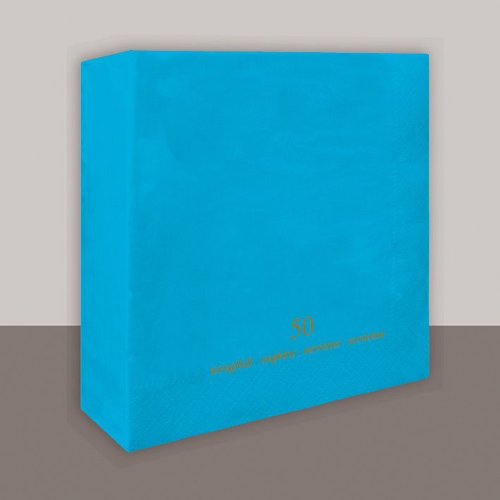 Tovagliolo Turchese 2 Veli 33x33 cm 1350 Pezzi - Tirolix
