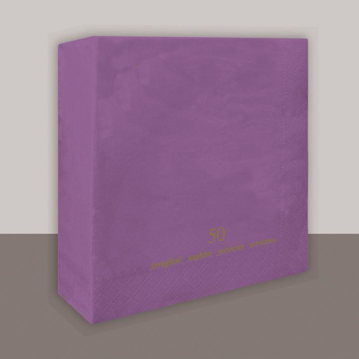 Tovagliolo Viola 2 Veli 33x33 cm 1350 Pezzi - Tirolix