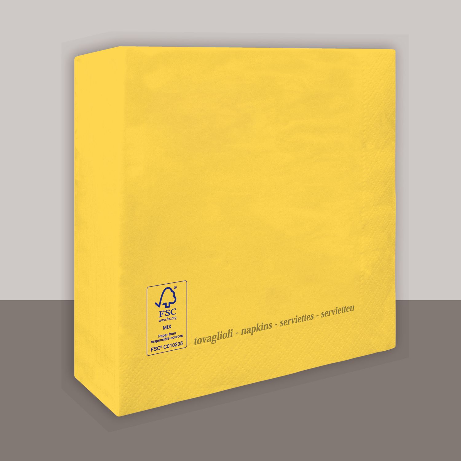 Tovagliolo Giallo Limone 2 Veli 25x25 cm 4200 Pezzi - Tirolix
