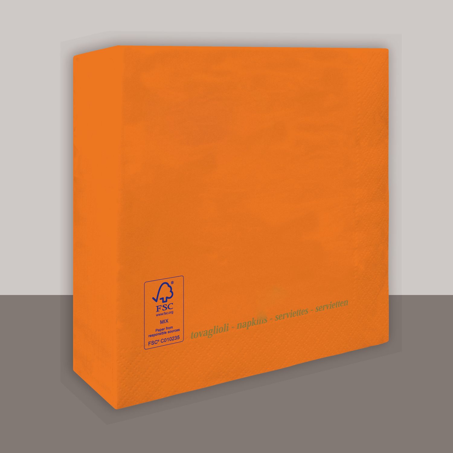 Tovagliolo Mandarino 2 Veli 25x25 cm 4200 Pezzi - Tirolix