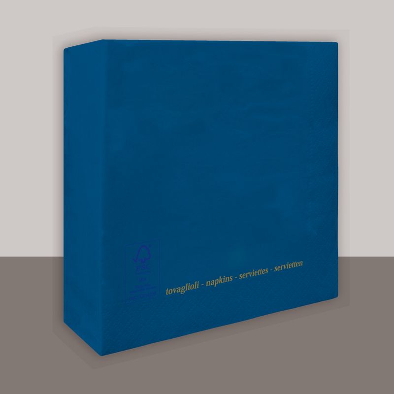 Tovagliolo Blu Notte 2 Veli 25x25 cm 4200 Pezzi - Tirolix