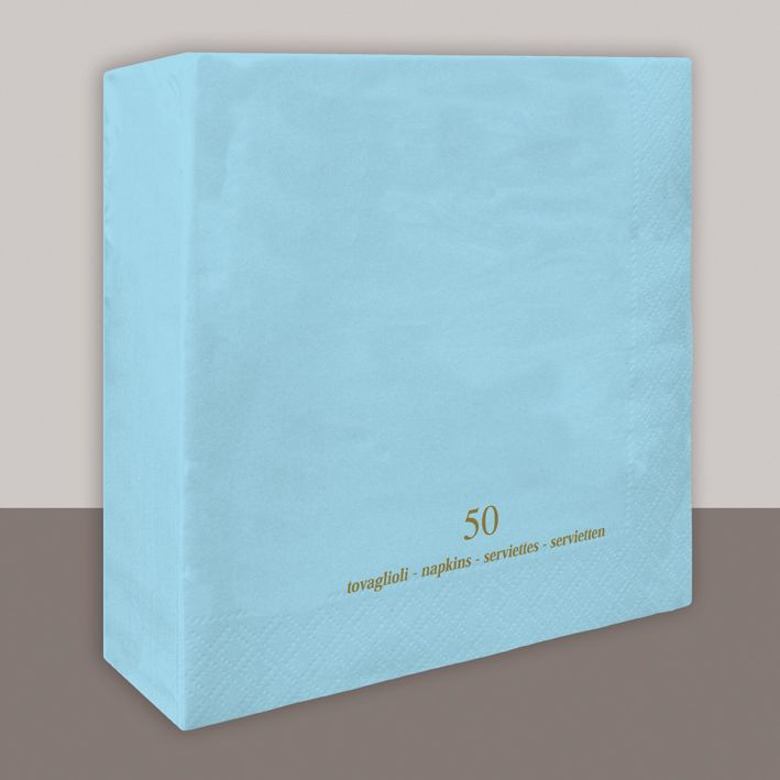 Tovagliolo Azzurro 2 Veli 40x40 cm 1200 Pezzi - Tirolix