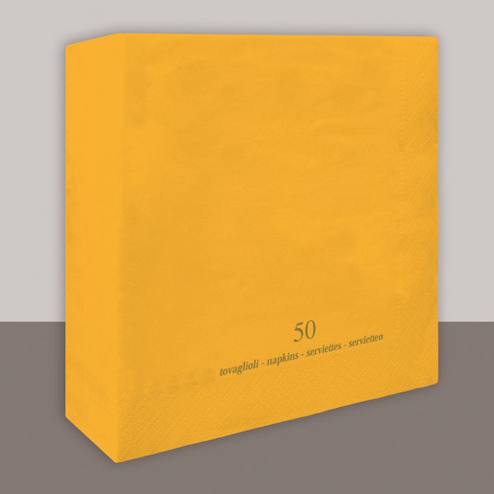 Tovagliolo Giallo Sole 2 Veli 40x40 cm 1200 Pezzi - Tirolix