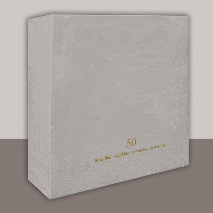 Tovagliolo Argento 2 Veli 33x33 cm 1350 Pezzi - Tirolix