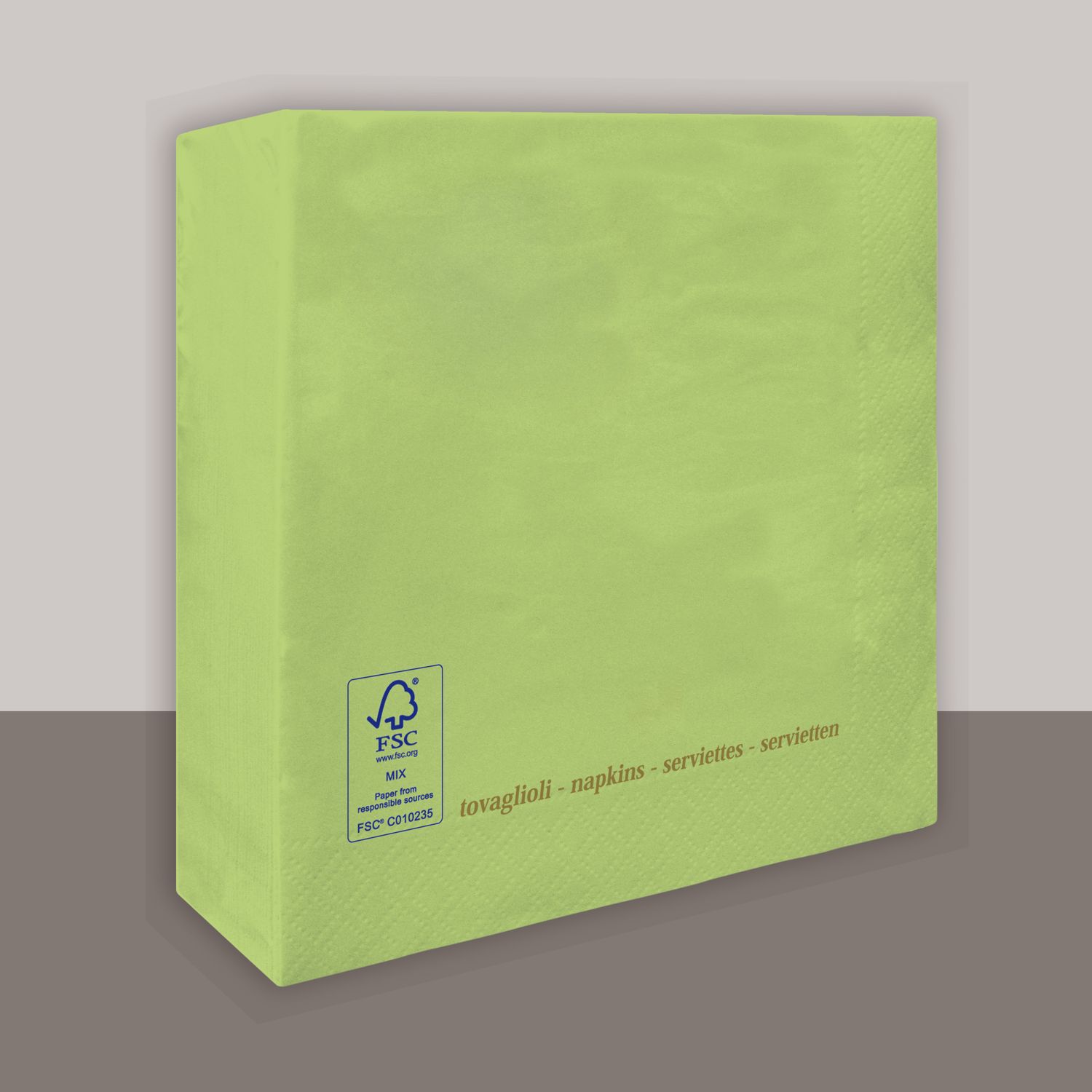 Tovagliolo Verde Pommes 2 Veli 25x25 cm 4200 Pezzi - Tirolix