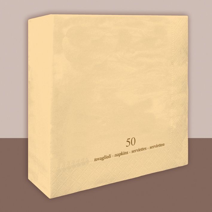Tovagliolo Champagne 2 Veli 40x40 cm 1200 Pezzi - Tirolix