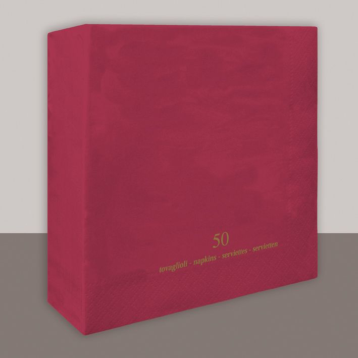 Tovagliolo Bordeaux 2 Veli 40x40 cm 1200 Pezzi - Tirolix