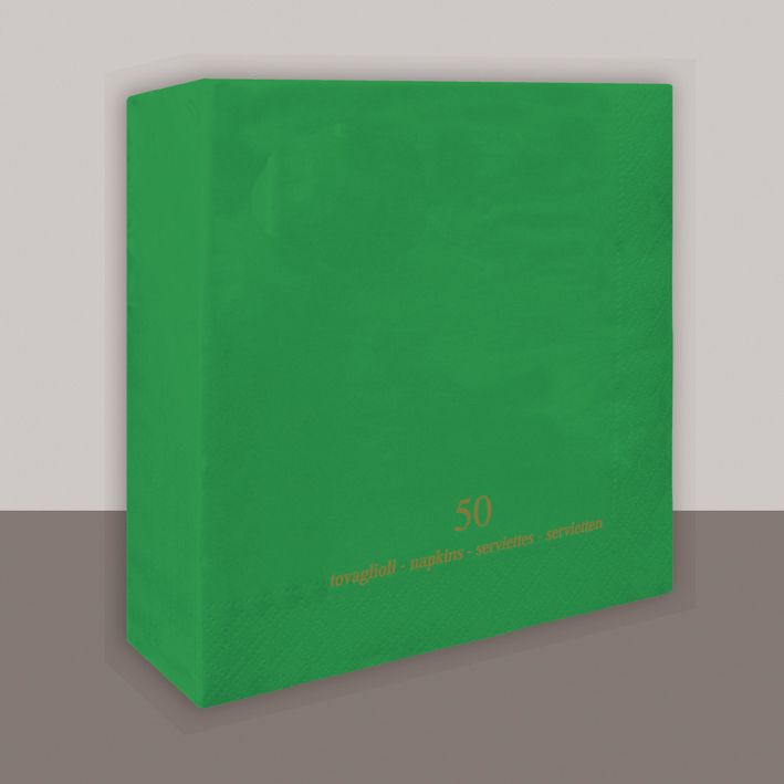 Tovagliolo Verde Smeraldo 2 Veli 40x40 cm 1200 Pezzi - Tirolix
