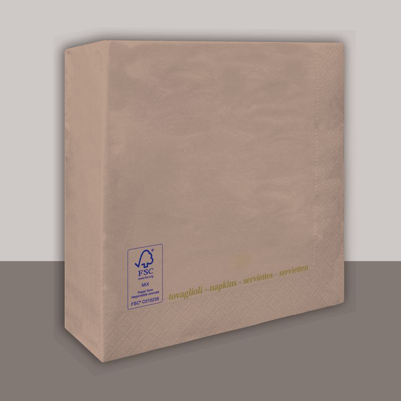 Tovagliolo Tortora 2 Veli 25x25 cm 4200 Pezzi - Tirolix
