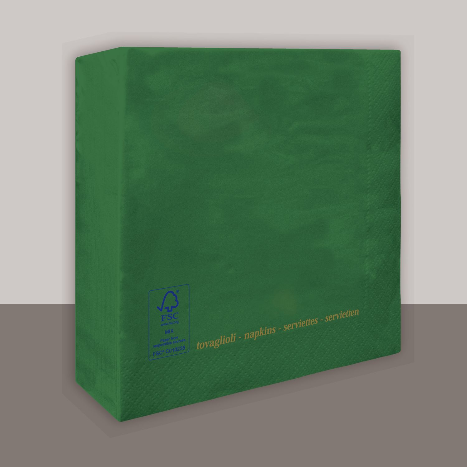 Tovagliolo Verde Foresta 2 Veli 25x25 cm 4200 Pezzi - Tirolix