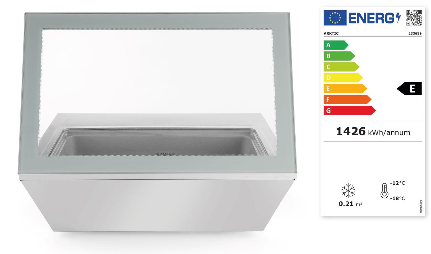 Vetrina per Congelamento del Gelato 230V/210W - Hendi