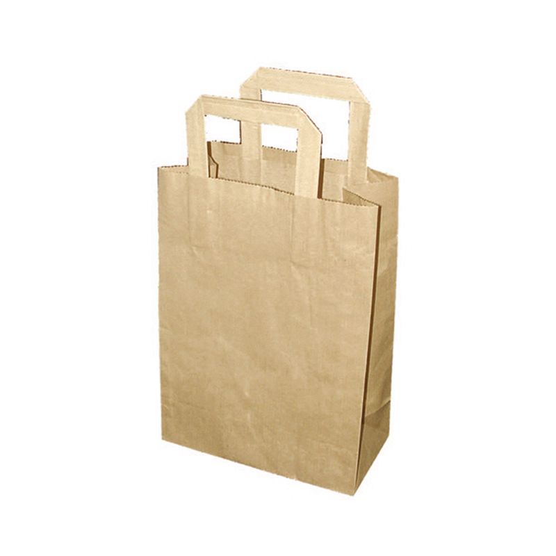Set da 250 pezzi - Sacchetto con manici marrone 20 x 10 x 28 cm - Firstpack