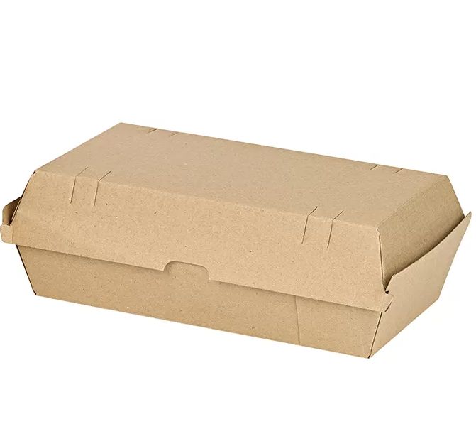 Set da 200 pezzi - Scatola per hamburger doppio 24,5 x 13,5 cm - Firstpack