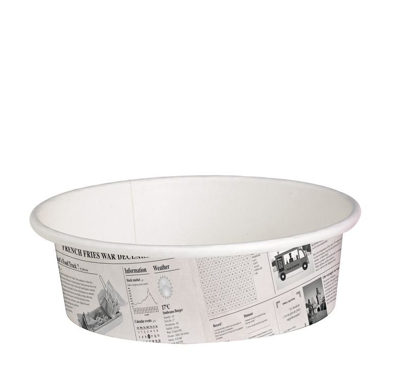 Set da 500 pezzi - Contenitore con design di giornale 360 ml - Firstpack