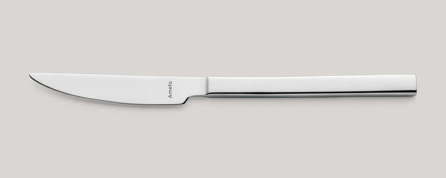 Coltello da pranzo manico pieno 235 mm Cube - Amefa