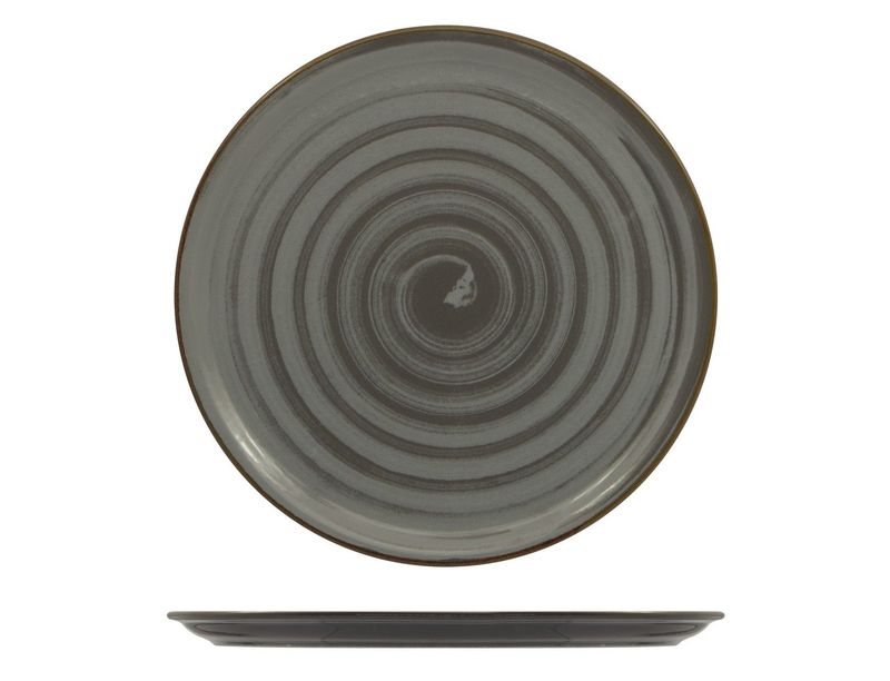 Piatto pizza 31 cm Vortex Grigio - Saturnia