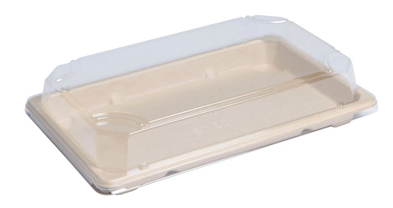 Set da 200 pezzi - Vassoio rettangolare con coperchio 21,3 x 13 cm - Firstpack