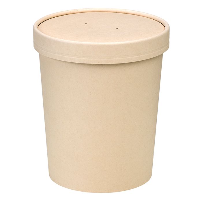 Set da 250 pezzi - Contenitore in cartone per alimenti con coperchio 940 ml - Firstpack