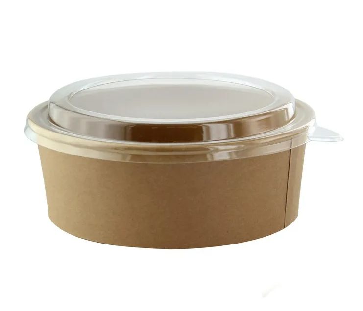 Set da 200 pezzi - Insalatiera in cartone con coperchio 1200 ml - Firstpack