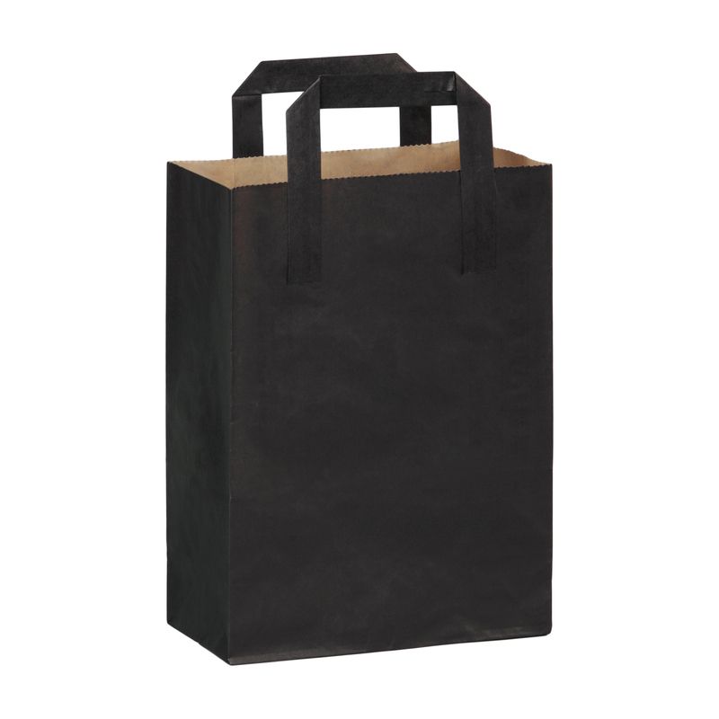 Set da 250 pezzi - Sacchetto con manici nero 20 x 10 x 28 cm - Firstpack