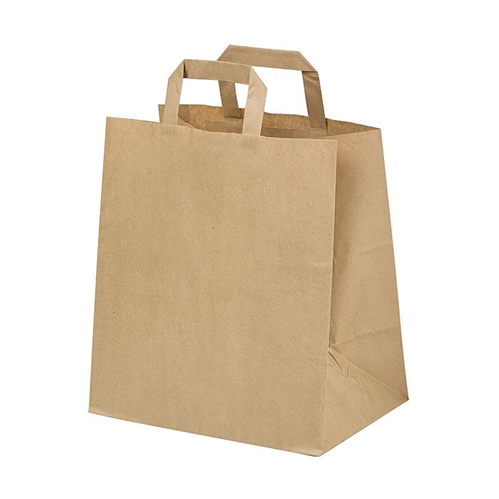 Set da 250 pezzi - Sacchetto con manici marrone 26 x 14 x 32 cm - Firstpack