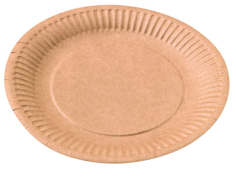 Set da 900 pezzi - Piatto in cartone marrone 18 x 1,1 cm - Firstpack