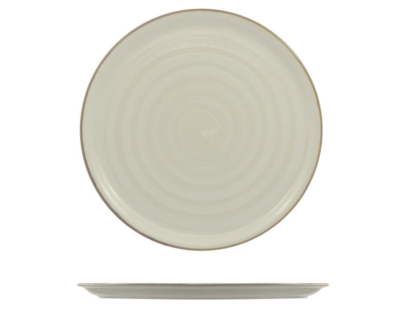 Piatto pizza 31 cm Vortex Bianco - Saturnia
