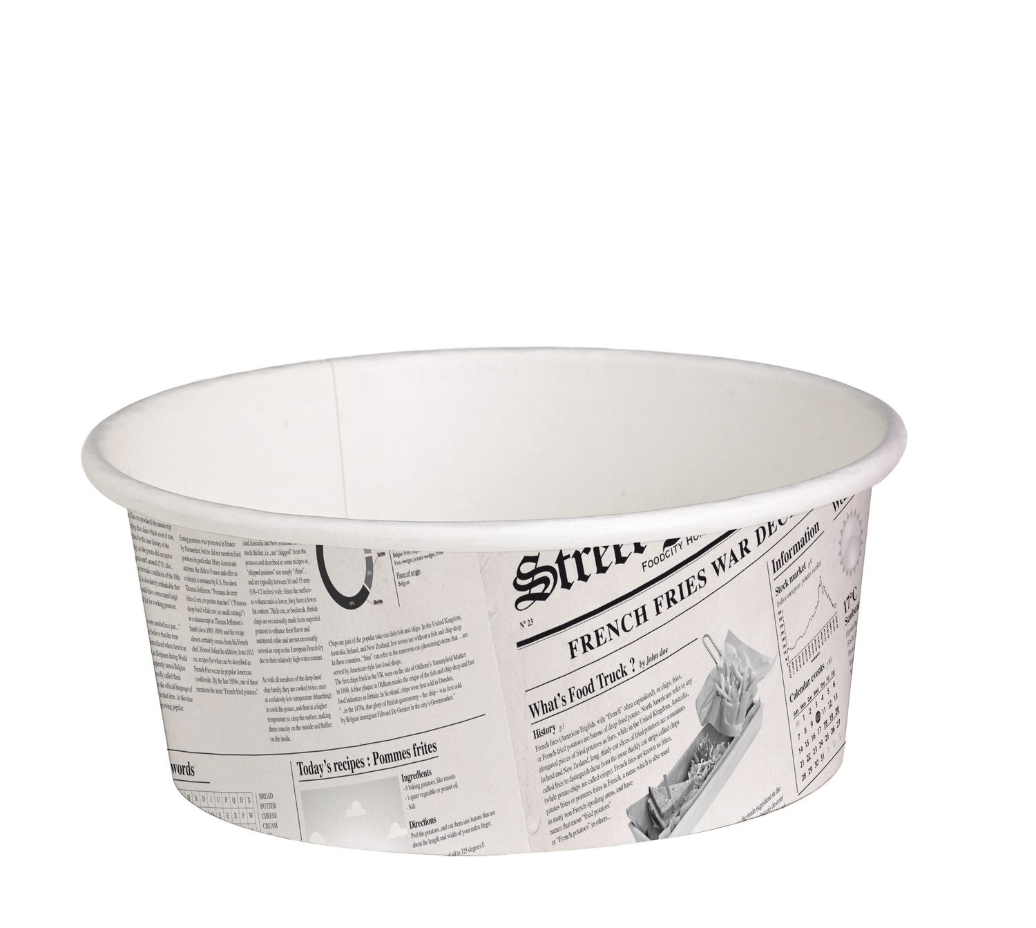 Set da 500 pezzi - Contenitore con design di giornale 480 ml - Firstpack