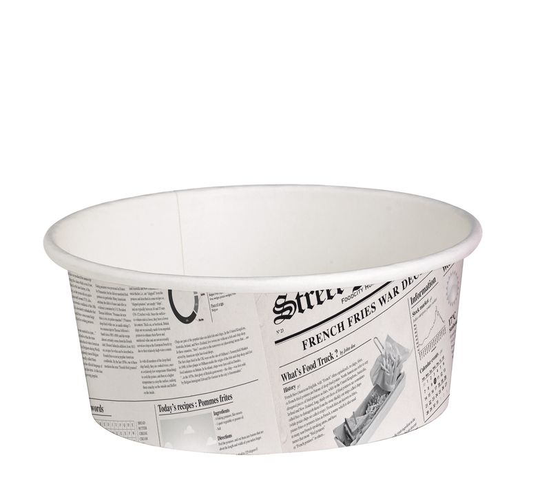 Set da 500 pezzi - Contenitore con design di giornale 480 ml - Firstpack