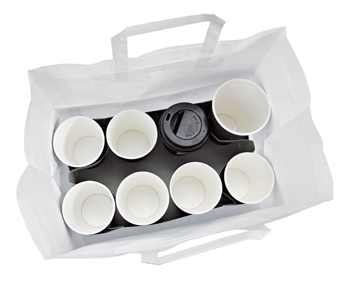 Set da 250 pezzi - Sacchetto con manici bianco 32 x 20 x 25 cm - Firstpack