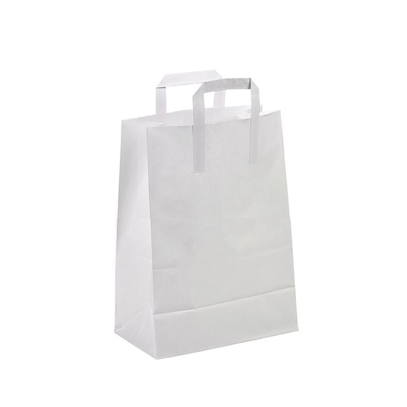 Set da 250 pezzi - Sacchetto con manici bianco 25,6 x 16 x 29 cm - Firstpack