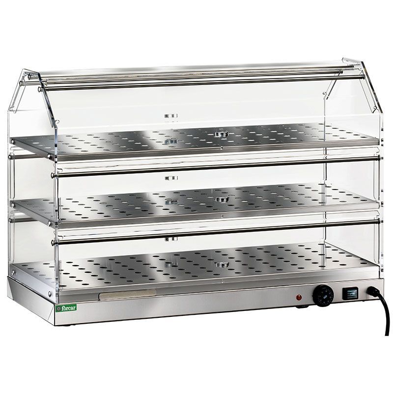 Vetrina Riscaldata 3 Piani 85 x 35 cm 400 W - Forcar